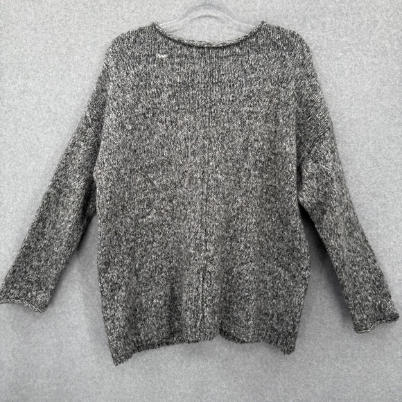 J. Jill Pure‎ Jill Tunic Sweater Raglan Sleeve Gray Speckled Large Cotton Blend - Picture 2 of 9